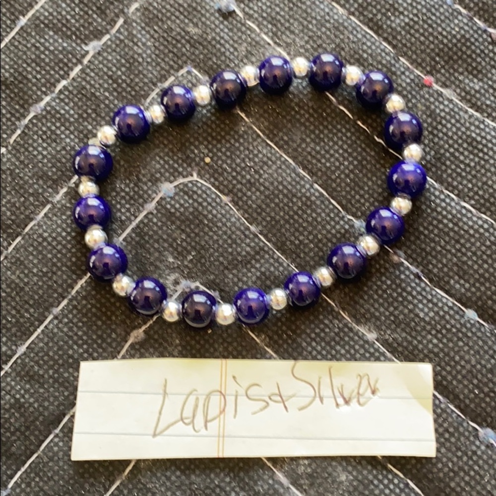 Lapis and Silver Bracelets